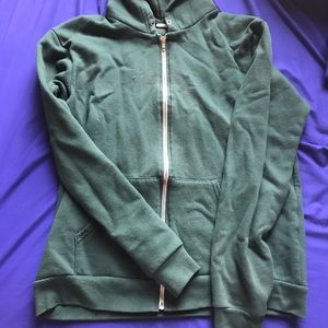 American Apparel forest green flex fleece hoodie